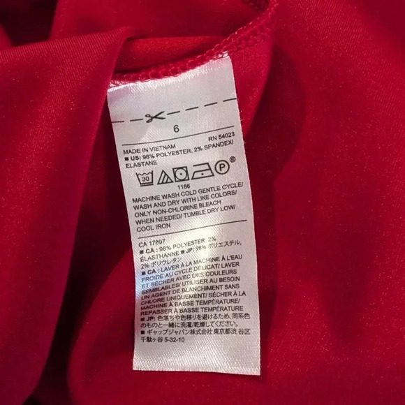 *Hot* Banana Republic Red Fitted Dress with Bell Sleeves, Size 6 - Picture 7 of 7